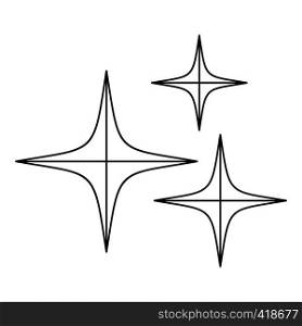 Stars icon. Outline illustration of stars vector icon for web. Stars icon, outline style