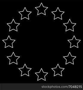 Stars in circle icon .