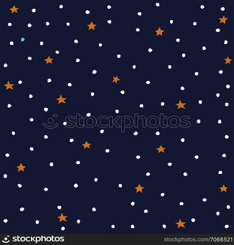 Stars in night sky. Background illustration