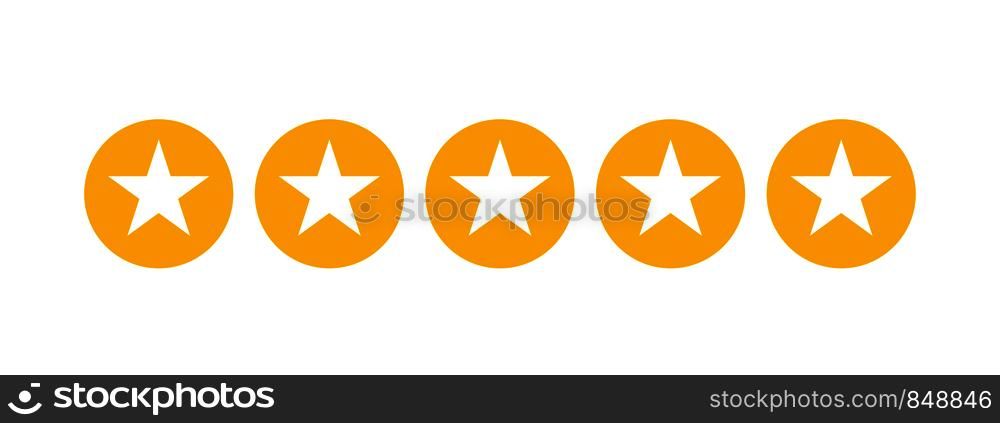 Stars rating for apps and websites. Stars in circle. Eps10. Stars rating for apps and websites. Stars in circle