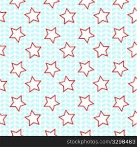 stars seamless pattern, abstract texture; vector art illustration