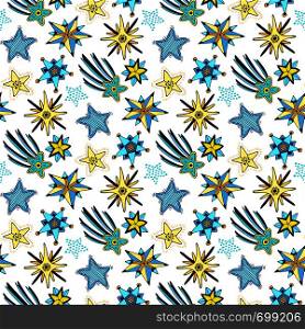 Stars seamless pattern. Childish background for textile or wrapping. Stars seamless pattern. Childish background for textile or wrapping.