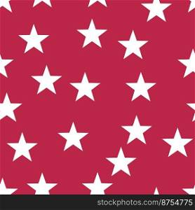 Stars seamless pattern in color viva magenta.Ideal for printing baby clothes, textiles, fabrics, wrapping paper. Vector illustration