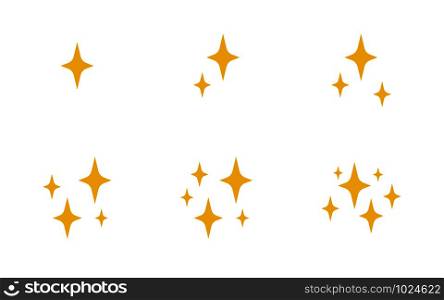 stars set in flat style, isolated on white background. stars set in flat, isolated on white background