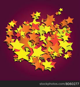 stars spreading on dark purple background abstract vector illustration