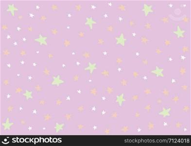 Stars vector background in Halloween colors for children kids. Suitable for textile, print, decoration, clothes. Halloween and autumn decor. Paper design style. Children and kids decor.