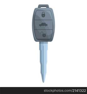 Start car alarm key icon cartoon vector. Remote system. Lock chain. Start car alarm key icon cartoon vector. Remote system