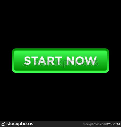 start now button website vector template