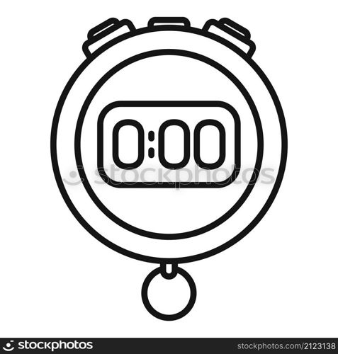 Start stopwatch icon outline vector. Watch timer. Countdown time. Start stopwatch icon outline vector. Watch timer