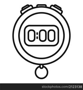 Start stopwatch icon outline vector. Watch timer. Countdown time. Start stopwatch icon outline vector. Watch timer