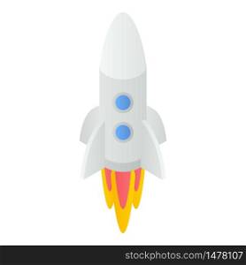 Start up rocket icon. Isometric of start up rocket vector icon for web design isolated on white background. Start up rocket icon, isometric style