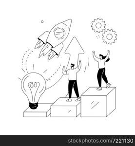 Startup accelerator abstract concept vector illustration. Business incubator, seed accelerator, startup mentoring, open innovation program, venture investment, big opportunity abstract metaphor.. Startup accelerator abstract concept vector illustration.