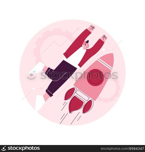 Startup accelerator abstract concept vector illustration. Business incubator, seed accelerator, startup mentoring, open innovation program, venture investment, big opportunity abstract metaphor.. Startup accelerator abstract concept vector illustration.