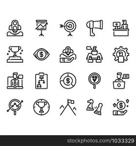 Startup and business icon set
