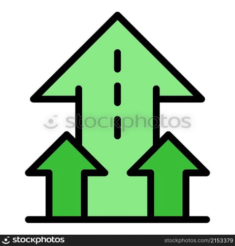 Startup arrows icon. Outline startup arrows vector icon color flat isolated. Startup arrows icon color outline vector