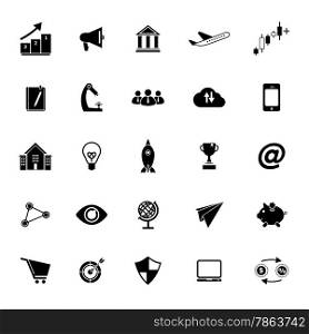 Startup business icons on white background, stock vector