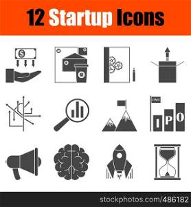 Startup Icon Set. Fully editable vector illustration. Text expanded.