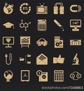 Startup icons set. Simple set of 25 startup icons for web for any design. Startup icons set, simple style