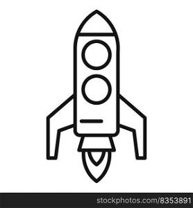 Startup rocket icon outline vector. Business solution. Mind energy. Startup rocket icon outline vector. Business solution