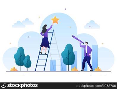 Startup Target of Business Development Process, Innovation Product, Launch, Shoot Arrows and Goal Achievement in Flat Vector Illustration