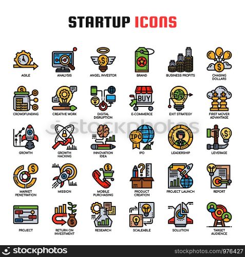 Startup , Thin Line and Pixel Perfect Icons