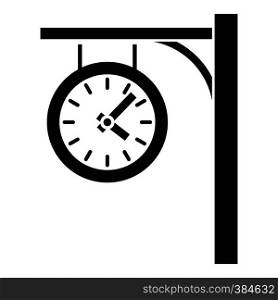 Station clock icon. Simple illustration of station clock vector icon for web design. Station clock icon, simple style