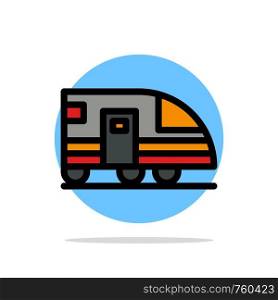 Station, Subway, Train, Transportation Abstract Circle Background Flat color Icon