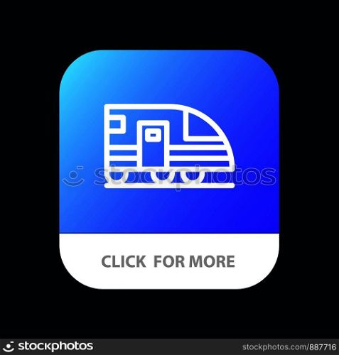 Station, Subway, Train, Transportation Mobile App Button. Android and IOS Line Version