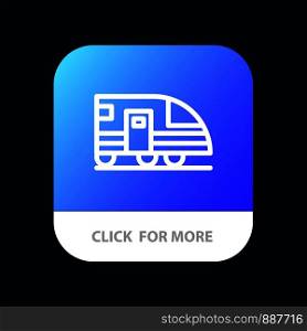 Station, Subway, Train, Transportation Mobile App Button. Android and IOS Line Version