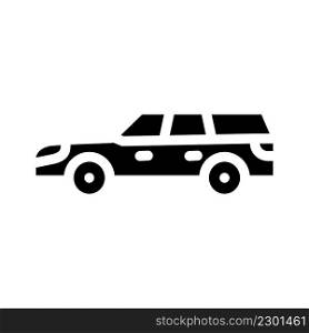 station wagon estate car glyph icon vector. station wagon estate car sign. isolated contour symbol black illustration. station wagon estate car glyph icon vector illustration