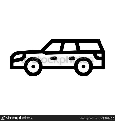 station wagon estate car line icon vector. station wagon estate car sign. isolated contour symbol black illustration. station wagon estate car line icon vector illustration