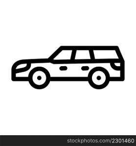 station wagon estate car line icon vector. station wagon estate car sign. isolated contour symbol black illustration. station wagon estate car line icon vector illustration