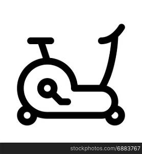 stationary bicycle, icon on isolated background,