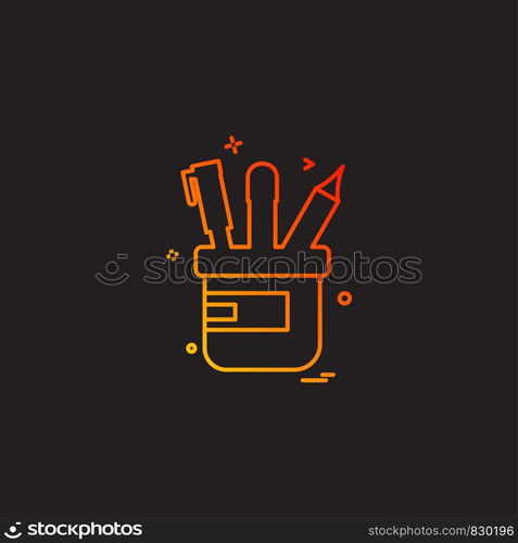 Stationary items design vector