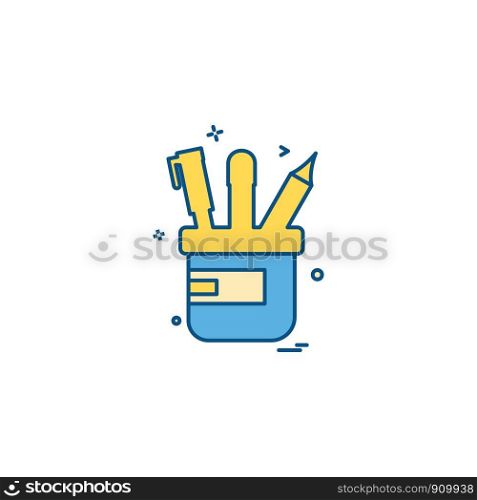 Stationary items design vector