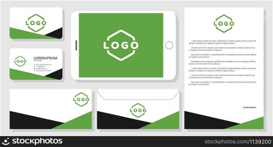 Stationery business card mockup design branding template vector