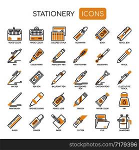 Stationery Elements , Thin Line and Pixel Perfect Icons