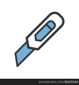 Stationery Knife Icon Vector On Trendy Design