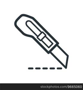 Stationery Knife Icon Vector On Trendy Design