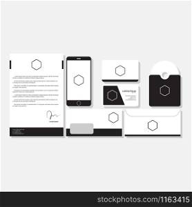 Stationery mockup design template vector isolated illustration