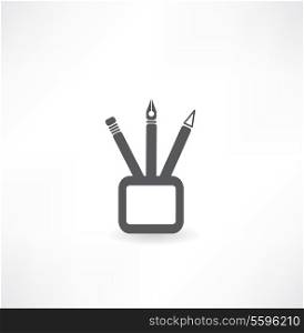 Stationery on a white background