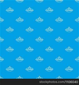 Stationery pattern vector seamless blue repeat for any use. Stationery pattern vector seamless blue