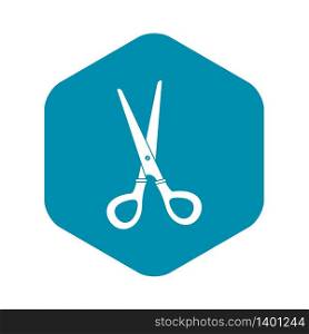 Stationery scissors icon. Simple illustration of stationery scissors vector icon for web. Stationery scissors icon, simple style