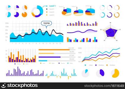 Statistic graph. Graphic bars, round infographic pie charts, circle comparison diagrams, finance business presentation elements. Analytical information visualization kit. Presentation vector set. Statistic graph. Graphic bars, round infographic pie charts, circle comparison diagrams, finance business presentation elements. Analytical information visualization kit vector set