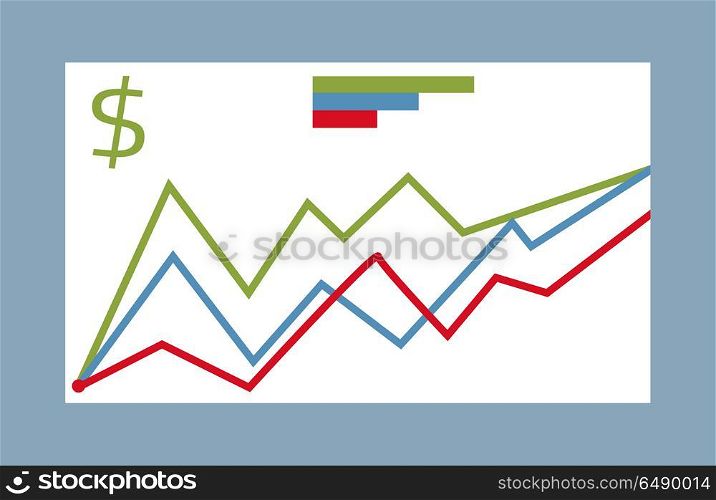 Statistic graphic element vector collection.. Graphic symbols for infographic. Statistic element vector. Graphic peaks, curve fluctuations illustrating. For business, social, political concepts. Isolated on white background.