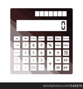 Statistical Calculator Icon. Flat Color Ladder Design. Vector Illustration.