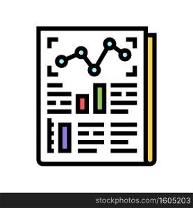 statistical report color icon vector. statistical report sign. isolated symbol illustration. statistical report color icon vector illustration