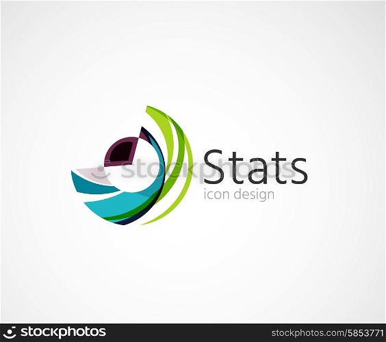 Statistics company logo design. Vector illustration. Economy business icon. Statistics company logo design. Vector illustration.
