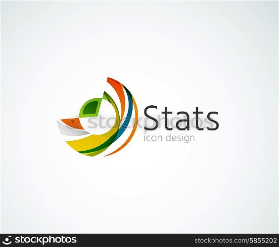 Statistics company logo design. Vector illustration. Economy business icon. Statistics company logo design. Vector illustration.