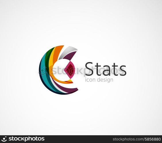 Statistics company logo design. Vector illustration. Economy business icon. Statistics company logo design. Vector illustration.